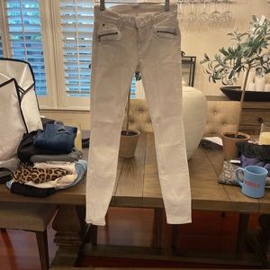 Hudson white skinny jeans